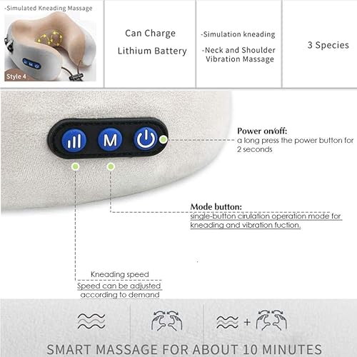 Image of Dealsure Neck Massager | Handheld Neck Massager For Cervical Pain with Vibration, Magnetic & Far Infrared Therapy for Neck, Shoulder & Muscle Relaxation