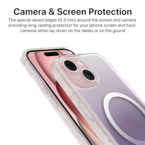 Image of Vaku Luxos Maven Magpro Back Cover Case for iPhone 15 Plus Scratch Resistant Slim Fit Protective Design Military-Grade Protection Compatible with Mag-Safe Wireless Charging - Purple