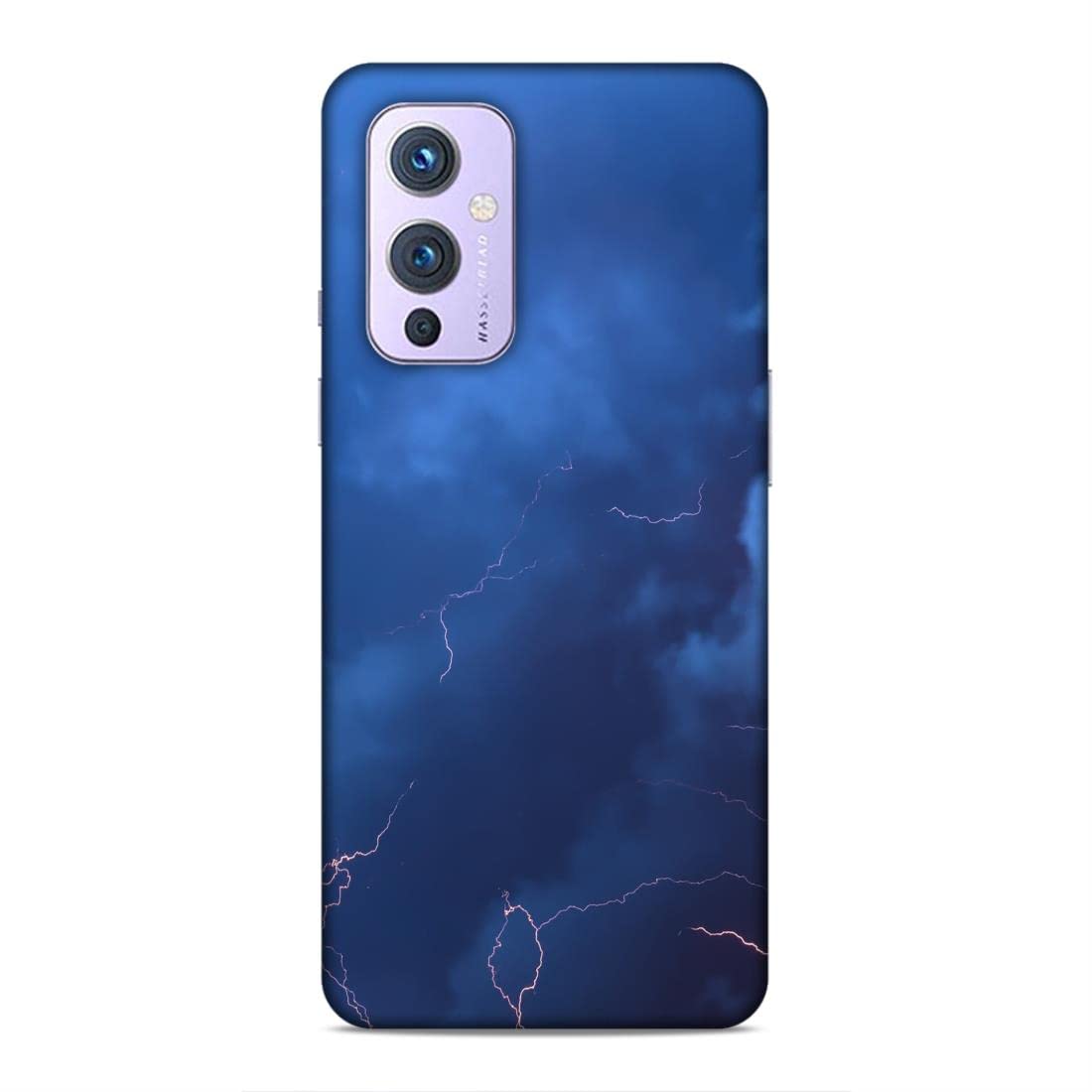 ragy Printed Mobile Back Hard Case Cover for OnePlus 9 | Night View, Clouds, Thunderstorm, Lightning-1669
