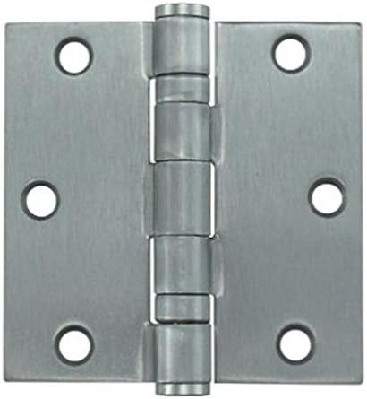 3-1/2" Dull Chrome Ball Bearing Butt Hinges - Sold By The Box 1-1/2 Pairs (3 Pieces)
