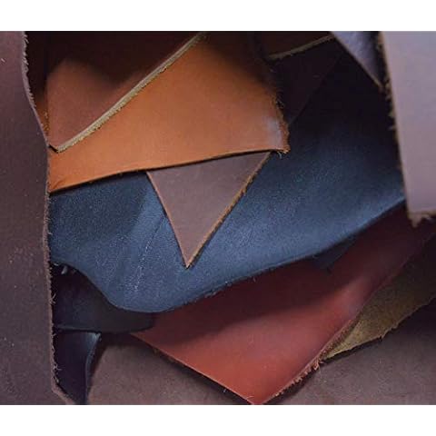 The Leather Guy - Leather Scraps Oil Tanned Boot 3 LB 3-5 oz Cow Project Remnants Bag Cover