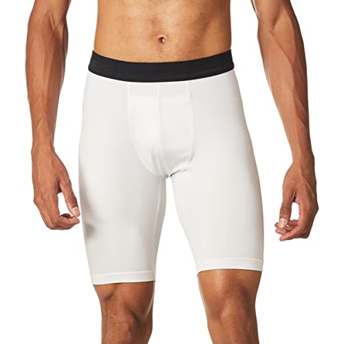 Hanes Men's Sport Performance Compression Short, True White/Ebony, Small #TOP2