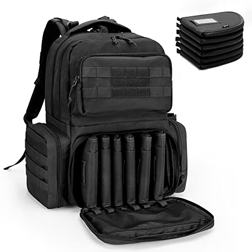 DSLEAF Tactical Pistol Backpack with 6 Pistol...