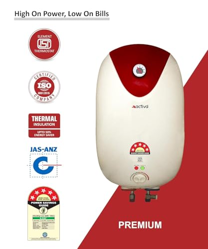 Image of ACTIVA 25L Storage Water Heater (3 KVA) | BEE 5 Star Rating | Special Anti-Rust Coating Tank | Temperature Meter | HD ISI Element | Adjustable Thermostat | Free Installation Kit | 2 Yr Warranty