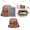Sacoche Homme Sacs Bandoulière Vintage Sacoche Bandouliere Cuir Petite Shoulder Bag Crossbody Business Cartable Besace Pochette Sacs à main pour le Sport les Voyages le Travail(Marron Sacs bandoulière #5
