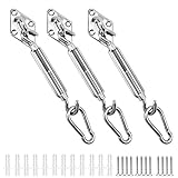 Die Länge des Spannschlosses kann von 14,5cm bis 21cm eingestellt werden, wodurch Ihr Schirm straff wird, so dass er stabiler ist.