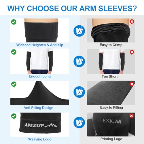 APEXUP Cooling Arm Sleeves for Men Women, UV Sun Protection UPF 50, Volleyball Arm Sleeves Compression Sleeves for Outdoor3