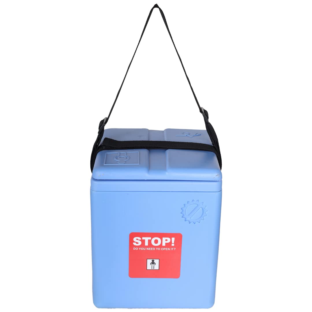 FAIRBIZPS 4 Ice Pack Vaccine Storage Carrier Box Portable CFC- Free Polyurethane Controller Vaccine Storage Box with Integral, Hinged Lid & Stopper (1.67 Ltr.) (Blue) (B0BBCWCL4G) Amazon Price History, Amazon Price Tracker