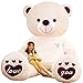 47-B Riesige Teddybär Plüschtiere, Big Dog Bär Hält Bär Puppe Puppe, Teddybär Umarmt Kissen Geburtstagsgeschenk, (Color : White, Size : 160cm)