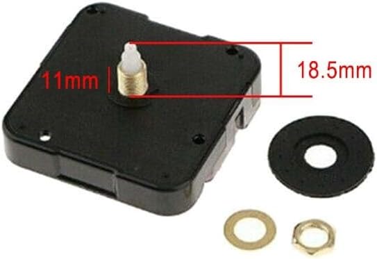 DIY-Silent Quartz Clock Movement for Wall Clock Repair, 56mm Motor with 8-22mm Long Spindle, Threaded & Snap-On Shaft Kit, Super Silent Sweep Hand Mechanism, No Hands Included