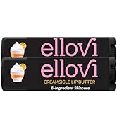 Ellovi Natural Lip Butter Lip Balm - Creamsicle - Pure Enough to Eat - Made With Just 6 Vegan Ing...