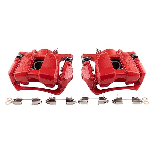 Image of TRQ Performance Front Driver and Passenger Side Brake Caliper Set Hardware Compatible with 2013-22 Honda Accord 2016-22 Honda HR-V