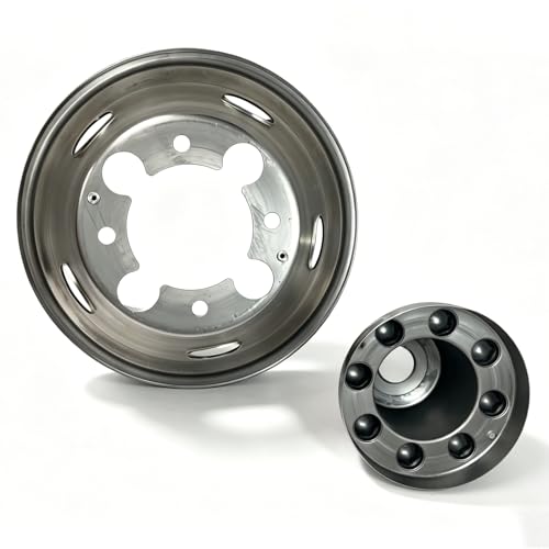 Image of 4pcs 17 inch Stainless Steel Wheel Simulators for Dodge Ram 3500 Dually | Waterproof, Screw-on, 8 Lug 5 Hand Hole, For 2003-2018 Ram 3500 Dually, Bolt On Wheel Covers, Includes Center Caps