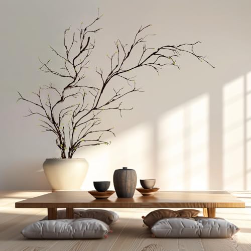 118 Inches Artificial Fake Tree Branches for Decoration, Malleable Floral Tree Branches with Sprout...