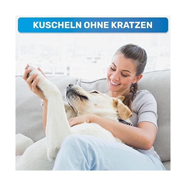 BluePet KrallenSchön Krallenschere mit Schutz als Nagelschere für Hunde, Katzen & Kleintiere - Inkl. Nagelfeile im Griff zur optimalen Krallenpflege – Bild 4