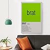 WYYRAB Brat Charli XCXWall Decoration Waterproof Canvas Poster High-definition Printing Suitable for Bedroom Living Room Coffee Shop DecorationUnframe-style16x24inch(40x60cm) #3