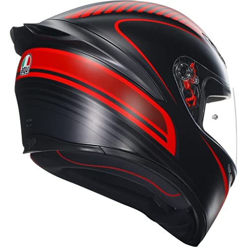 Agv casco k1 s e2206 warmup matt black/red m