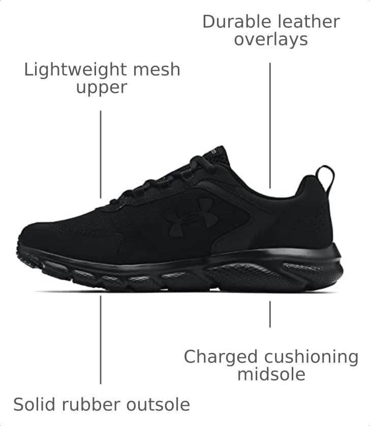 Under Armour Men's Charged Assert 9DISC, Black (003)/Black, 10.5 M US — view 5