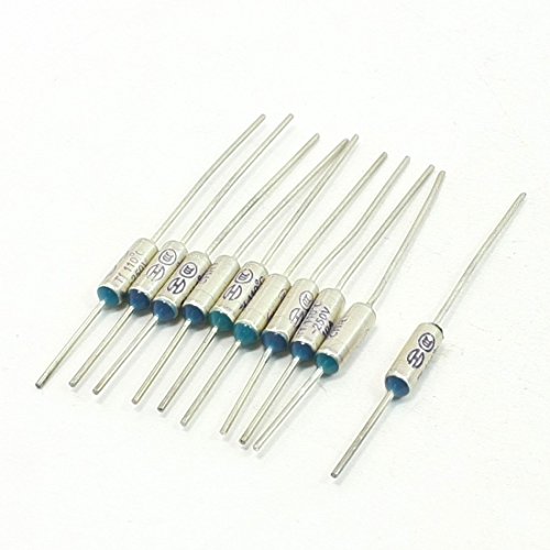 DealMux 10 Pcs Circuit Cutoff TF Fusible térmico de aluminio 110 grados Celsius 250V 10A