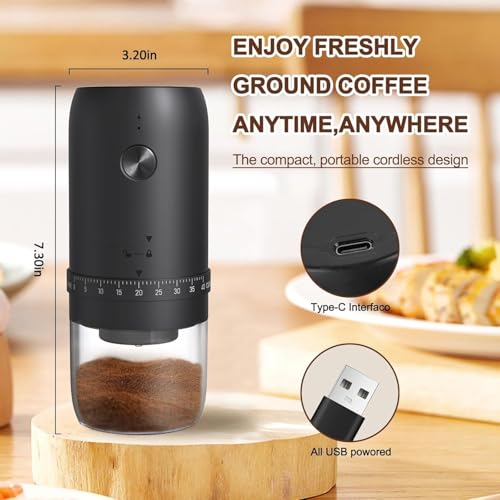 Image of SHARDOR Electric Coffee Grinder | Portable Electric Dry Spice, Masala, Beans Crusher Machine for Home, Small Multifunctional Grinder with Conical Burr for Herb & Spices, Mill, Espresso (Silver, 35 G)