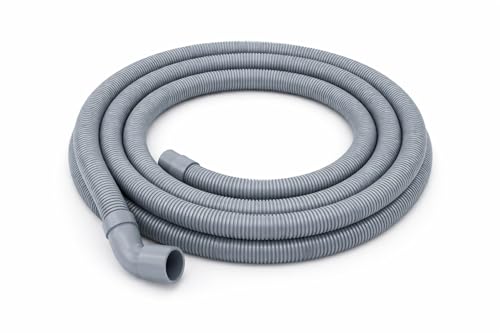 Image of Sanavya LG Fully-Automatic Washing Machine Drain Pipe 3 METERS, Washing Machine Pipe Outlet,No Leak, Universal Compatible Drain Pipe, Grey (Pack of 1)
