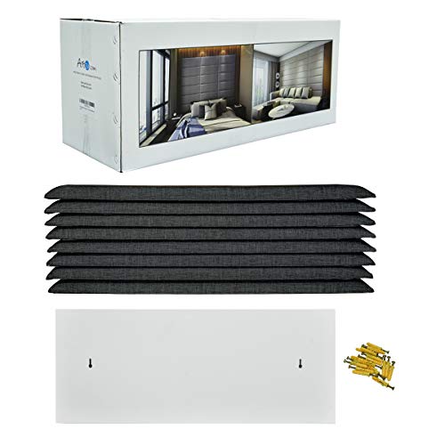 Art3D H08030K Upholstered Headboard, 31.5"X11.8", Heavy Gray #TOP2