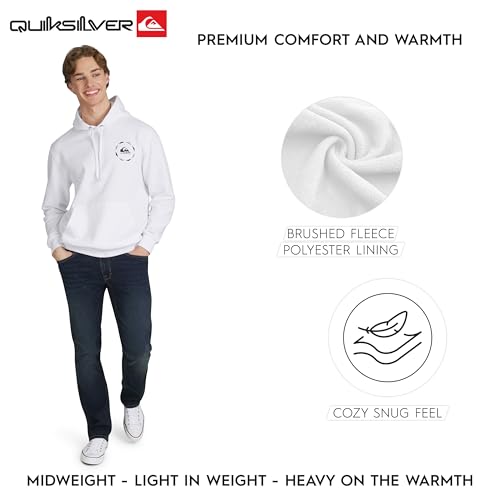 Image of Quiksilver Men's Regular Fit Super Soft Fleece Midweight Pullover Hooded Sweatshirt