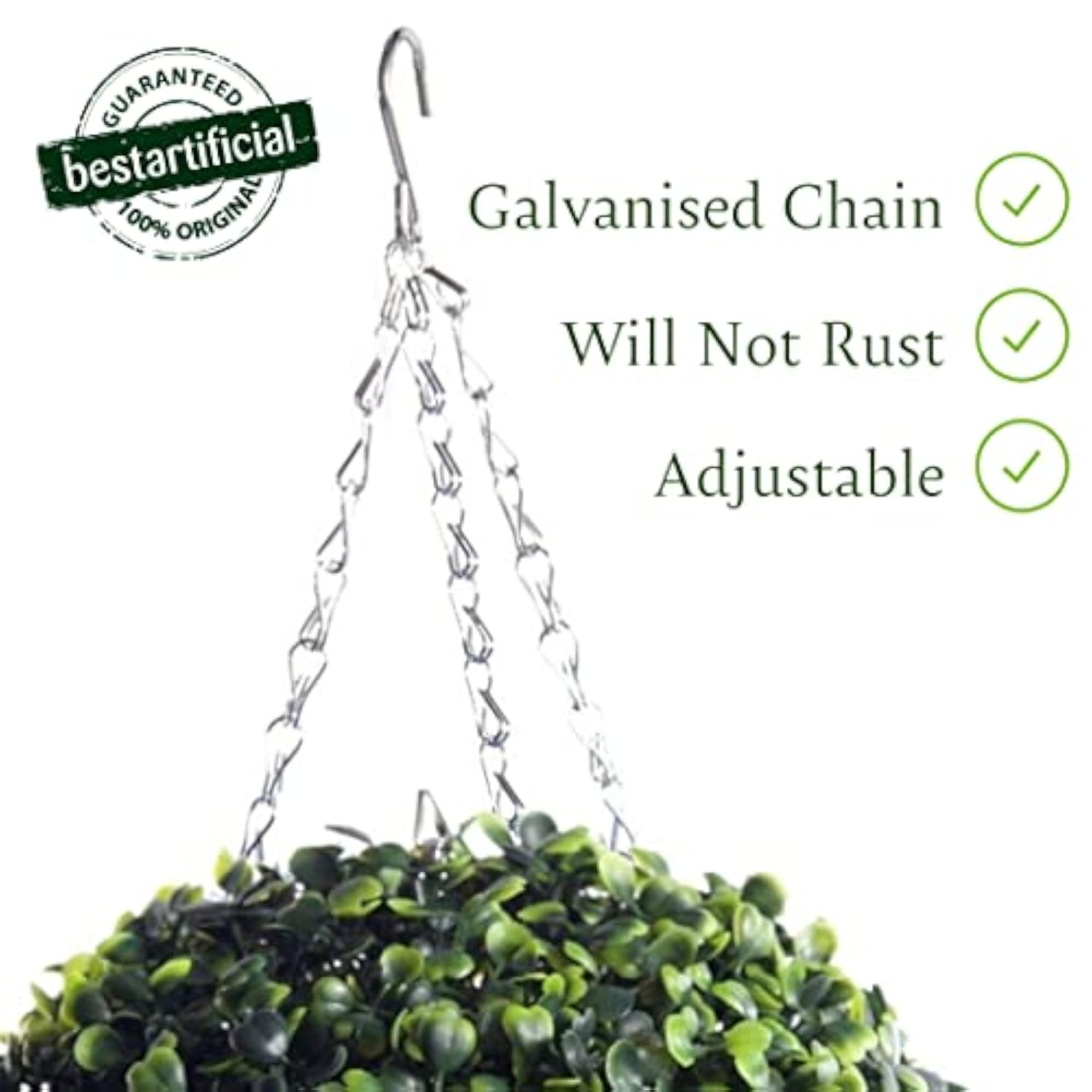 28cm Green Boxwood Ball Hanging Topiary Ball