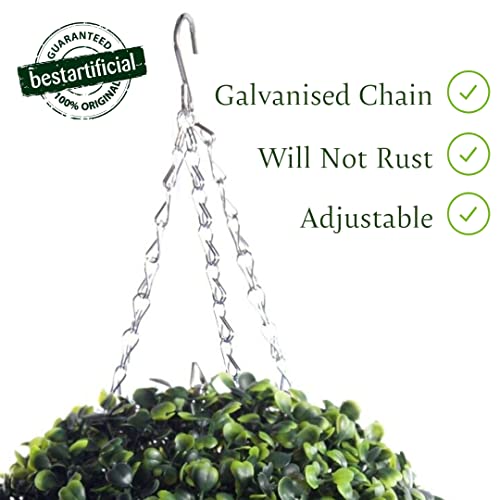 Best Artificial 28cm Green Boxwood Buxus Grass Hanging Topiary Ball