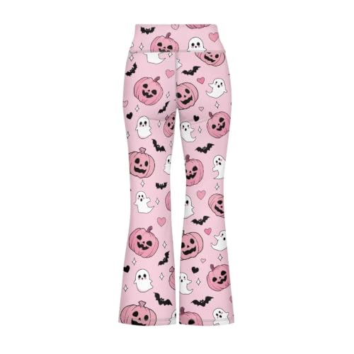 Image of Girls Flare Leggings 5-14T Cute Bell Bottoms for Girl Yoga Pants for Gym