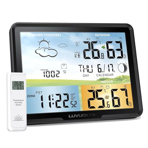 Weather Station Wireless Indoor Outdoor Thermometer, Digital Thermometer with Remote