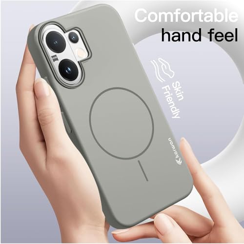 Image of KARWAN️ Magnetic Wireless Ultra Slim-Fit Back Case Cover for Vivo V60 |Hard PC Case Cover| Ultra-Thin & Light Weight with [Ultra Premium Feel] Case for Vivo V60 (6.77 inch) (Grey)