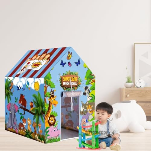 Image of Shree Incorporation Play House for Kids Jumbo Size Extremely Light Weight, Waterproof Kids Play Tent House for Girls Boys | Water Repellent Big Size (Jungle Style Theme Y)