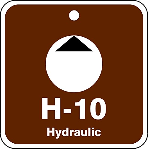 Étiquettes H-10 Hydraulique pour marquage et consignation de vanne