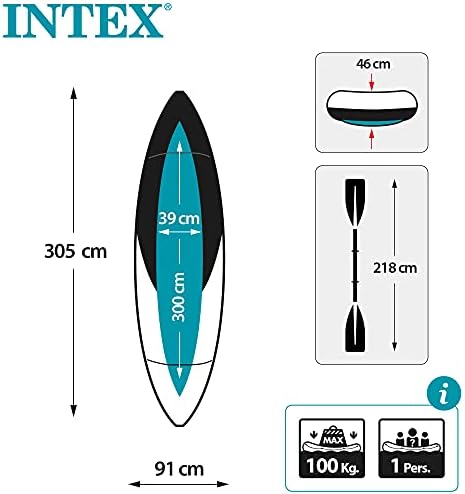 Intex Unisex's Kayak, Multicolour, One Size