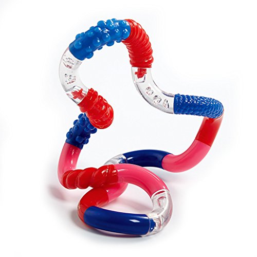 Tangle Jr. Textured Sensory Fidget Toy, Red Pink Blue