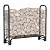 Mr IRONSTONE 4FT Firewood Rack Outdoor with Fabric Mesh for Storing Logs of Various Size, Heavy Duty Fire Wood Racks Holds Up to 2000LBS, Fireplace Log Holder Wood Pile Storage Stacker Organizer