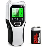 Mejora Detector de Pared 5 en 1 con Chip AI y Algoritmo Inteligente | Stud Finder con Pantalla LCD y Alerta Sonora | Detecta Metales, Tuberías, 3 Tipos de Madera y Cables AC – Más Rápido de Usar