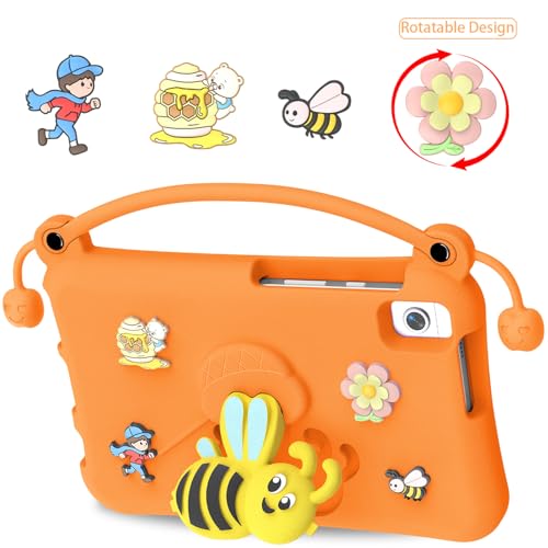 Funda para tableta para niños Tab A9 Plus de espuma EVA naranja con soporte 2