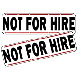Magnetschild "Not for Hire" für Autos, strapazierfähig, nicht zum Mieten, reflektierender Bauernhoffahrer verwenden LKW, Traktor, Anhänger, 39 x 13 cm (Weiß, nicht zum Mieten, 2 Stück)