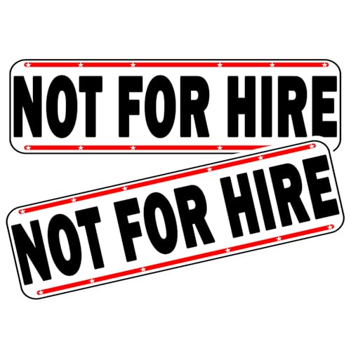 Not for Hire Magnet for Cars Heavy Duty Not for Hire Magnetic Sign Reflective Farm Drivers Use Truck Tractor Trailer Magnet 15.7 Inch x 5.3 Inch (White-Not for Hire-2 Pack)