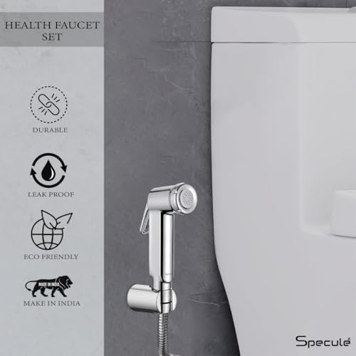 Image of Orbit, ABS High-Pressure Health Faucet for Toilet | Includes SS-304 Grade 1.25 Meter Flexible Hose Pipe & Wall Hook | Jet Spray for Bathroom Use | Chrome Finish | Durable & Easy to Use