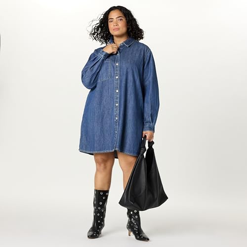 Image of The Drop Womens Katerina Denim Shirtdress