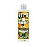 Faith In Nature 300 ml natürlicher Grapefruit und Orange Conditioner, belebend, vegan und tierversuchsfrei, ohne SLS oder Parabene, für normales bis fettiges Haar