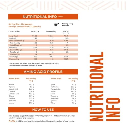 Image of Nutrabox 100% Whey Protein Powder /1kg /27 servings (swiss chocolate)