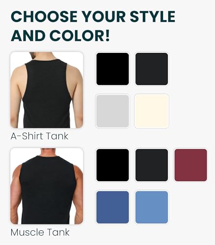 Merino Wool Tank Top Men - Active Merino Wool Undershirt Moisture Wicking Breathable Anti-Odor Lightweight Base Layer3