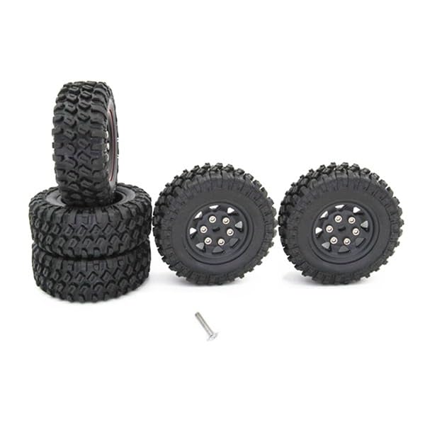 5 sztuk gumowe opony zapasowe akcesoria do modernizacji kół do XIAOMI XMYKC01CM JIMNY 1/16 RC Crawler Car Parts(Schwarz)