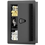 Goyappin 25.6" Tall Wall Safes Between the Studs, Hidden Wall Safe with Digital Keypad, Fireproof & Anti-Theft Design, 0.83CF Capacity, 3-Layer Removable Shelves for Money, Jewelry, Valuables