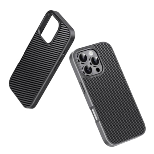 Coque carbone iPhone 14 Pro Max doré modèle mat givré simple - 5