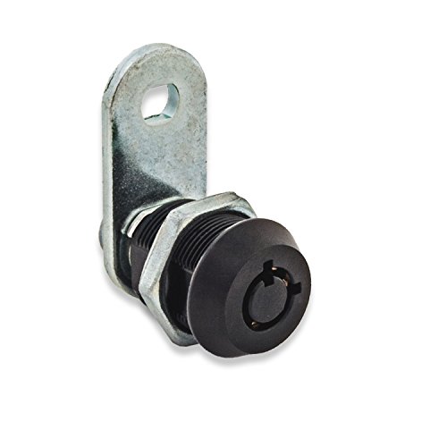Fjm Security 2400As-Blk-Kd Tubular Cam Lock With 5/8" Cylinder And Black Finish, Keyed Different #TOP1
